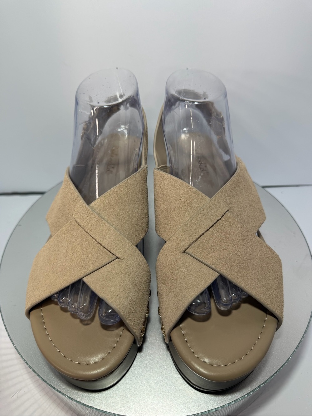 Splendid Beige Crisscross Slide Sandals - Women size 8.5 new w /out box & tags